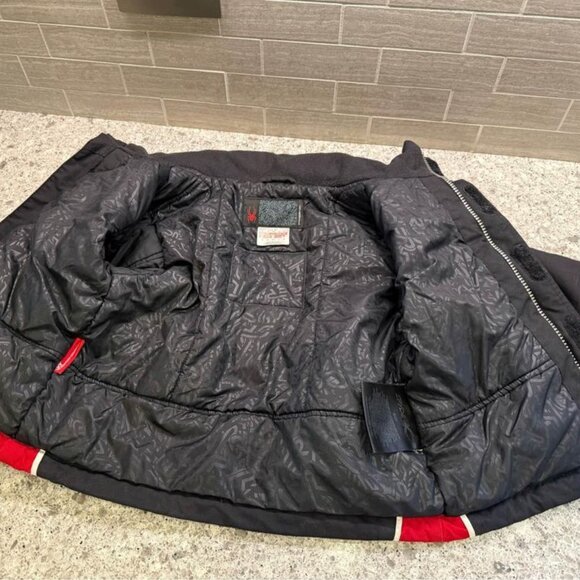 Boys/Kids Spyder Brand Winter Insulated Black and Red Ski/Snow Jacket-Size 4 - Picture 2 of 10